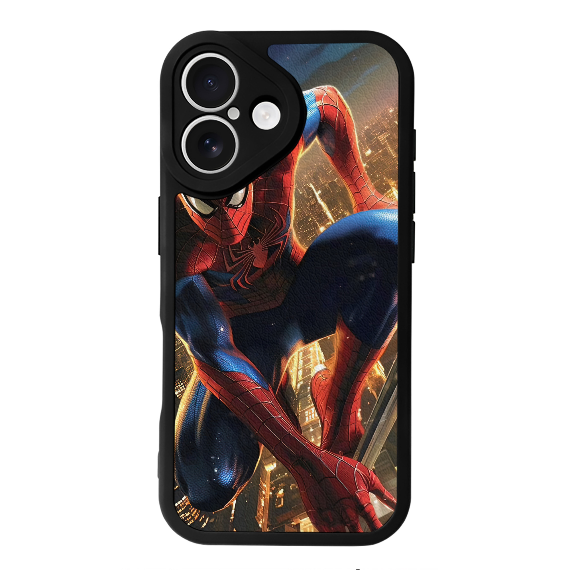 Spider Man スパイダーマン 【iPhone 16シリーズ対応】シリコンスマホケース（レザー調） 材質：シリコン